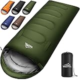 寝袋 冬用 【手足伸ばし可能・230T防水】4in1多機能 1.8Kg 2.2Kg 1.4Kg 1.1Kg シュラフ冬用 コンパクト 封筒型 軽量 中綿 快適温度-5℃-20℃ 保温 wolfyok outdoors(ウルフヨックアウトドアーズ) 丸