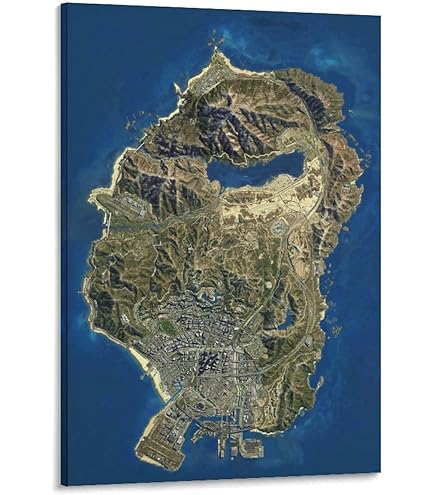 Amazon.co.jp: MKAN グランドセフトオートVゲームポスターGta 5