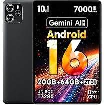 Amazon.co.jp: タブレット Android 16 【Gemini AI搭載＆保護フイルム