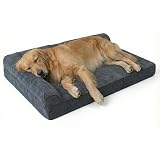 【万博出展ブランド】犬用ベッド [カバー取り外しOKで清潔]ペットベッド 滑り止め付き あご乗せ枕でリラックス 小型犬 中型犬 大型犬 犬 猫 ベッド ペットマット (L字型, チャコールグレー, XL)
