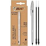 Bicジャパン ビック(Bic) ボールペン クリスタルRe'New 1.0 油性 黒 + 2リフィル入りBOX CRBLK-3P