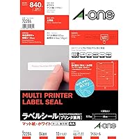 エーワン ラベルシール 84面 10シート 72284