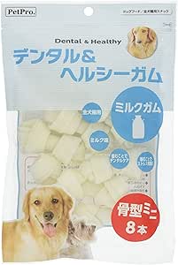 Amazon Co Jp ペットプロ デンタル ヘルシーガム ミルクガム骨型ミニ 8本 ペット用品