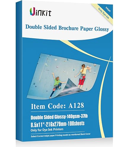 Double Sided Glossy Photo Paper - 200 Sheets Uinkit 8.5x11 Inches 9.5mil 200Gsm Double Sided Glossy Photo Paper - 200 Sheets Uinkit 8.5x11 Inches 9.5mil 200Gsm