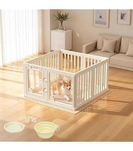 Amazon | HAKOPE 【圧迫感のないクリアサークル】 ペットサークル 犬