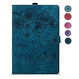 Torske Fire HD10 ケース 第11世代 Fire HD10 Plus ケース Fire HD 10/ Fire HD 10 Plus 第11世代保護ケース Fire HD 10 2021 カバー さくら柄 レトロな油絵のデザインカバー 10.1インチタブレット Fire HD10・HD10 Plus 用カバー 快適な質感 可愛い猫の後ろ姿 スタンド機能 ペンシル収納 薄型 スクラッチ対策 耐汚れ ケース-湖の緑