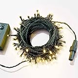 イルミネーション ライト LED 100球 ストレートタイプ 10m メモリー 機能 内蔵 コントローラー 付 10連結 可能タイプ 【AD&C TORONIC】カラー： シャンパン ゴールド