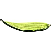 Amazon.co.jp: 吉沼硝子 笹の葉 ガラス プレート 皿 小皿 約22