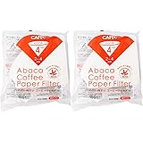 三洋産業 コーヒー フィルター アバカ 円錐形 2~4杯用 100枚入 2個パック 白 計200枚 AC4-100W