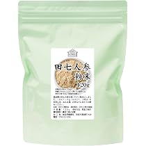Amazon | 自然健康社 田七人参粉末 120g サプリ 田三七人参