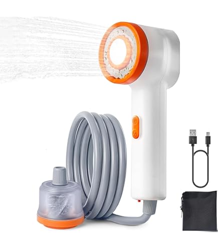 Amazon.co.jp: AZXJCポータブルアウトドアシャワー、4400 mAh