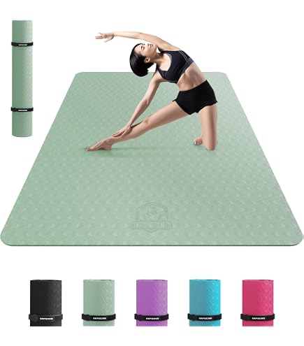 Amazon | Bstscss ヨガマット 幅広 200*130cm/160cm 二人用 厚さ 10mm 