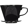 カリタ Kalita コーヒー ドリッパー 陶器製 2~4人用 ブラック 102-ロト #02005