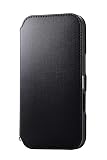 エレコム iPhone 16 Pro ケース カバー 手帳型 ソフトレザー 磁石付き カードポケット×2 スタンド機能 ワイヤレス充電対応 ストラップホール付き 4つ角エアークッション NEUTZ ブラック PM-A24CPLFY2BK