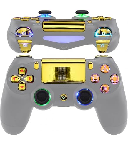 Amazon.co.jp: eXtremeRate レッドメタルボタン Playstation 4