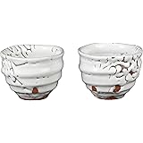 萩陶苑 かいらぎロックカップペア 圭一郎作 白 0.66 14376