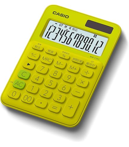 Amazon | カシオ カラフル電卓 ミニジャストタイプ 10桁 MW-C11A-PK-N