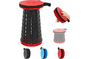 VECELO 折りたたみ椅子 携帯椅子 折畳椅子 伸縮式 超軽量 コンパクト 耐荷重150kg 直径25×高さ7~45cm 携帯便利 一秒開閉でき 高さ調節可能 キャンプ椅子 野外レジャー用 組み立て不要