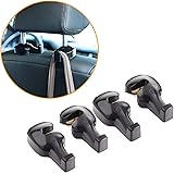Toplus 4 PACK Car Headrest Hooks - Vehicle Universal Car Organizer Car Back Seat Headrest Hanger Holder Hook for Bag Purse Cl