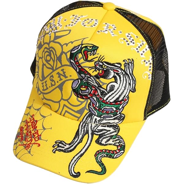 Amazon | [Ed Hardy] エド・ハーディー ハートスカル刺繍 ラインス