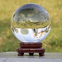特大水晶玉 クリスタルボール 約23cm 無色透明 木製台座付き 特大水晶玉 クリスタルボール 約23cm 無色透明 木製台座付き