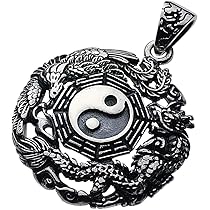Amazon | [セノーテ] 陰陽太極図 龍鳳凰ペンダント【シルバー925