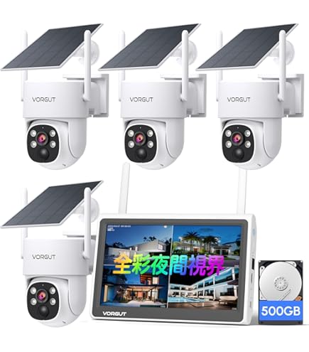 Amazon.co.jp: 【ソーラー給電 & カラー暗視撮影】 OHWOAI 防犯カメラ