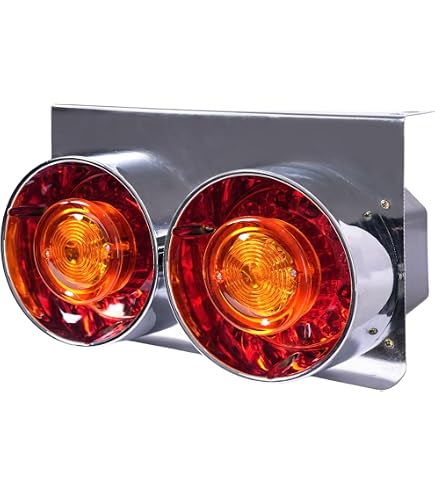 Amazon | 24V 2連 丸型 テール ウインカー ライト ロケット アンバー