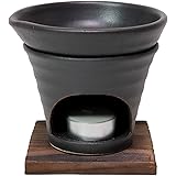 香炉 黒釉 茶香炉(青) [R11.8xH11.5cm] HANDMADE プレゼント ギフト 和食器 かわいい インテリア