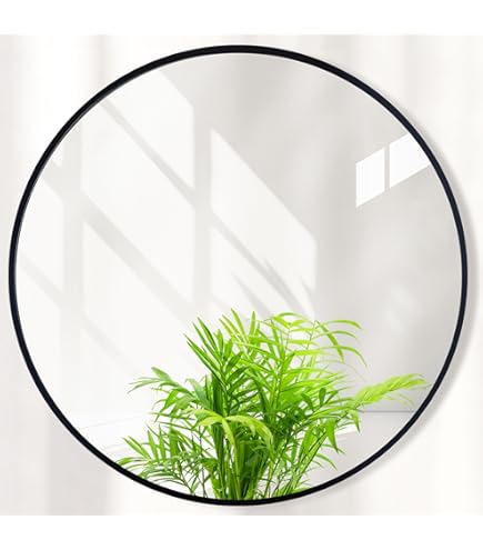 Amazon｜バスルームミラー、吊り下げ式の丸型壁掛けミラーHD