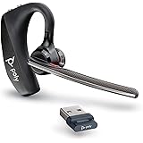 PLANTRONICS Poly(ポリー) Voyager 5200 UC Bluetooth ワイヤレスヘッドセット 片耳 モノラルイヤホンタイプ PC接続用 BT700ドングル 専用充電ケース付属 ノイズキャンセリングマイク PC/スマートフォン