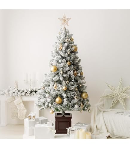 Amazon.co.jp: クリスマスツリー 150cm 雪化粧 クリスマスツリーセット