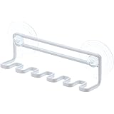 山崎実業(Yamazaki) 歯ブラシスタンド ホワイト 約W15XD4.5XH5.5cm タワー 吸盤トゥースブラシホルダー 5連 3285