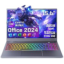 Amazon.co.jp: OFFICE 2024 搭載ノートパソコンゲーミング Core i7