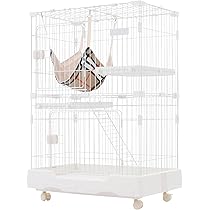 2段構造キャットケージ ホワイト×ブラック 2段タイプの猫用ケージの通販│アイリスオーヤマ公式通販サイト