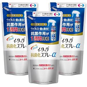 【Amazon.co.jp 限定】イータック抗菌化スプレーαつめかえ用200mL×3個 リーフレット付き