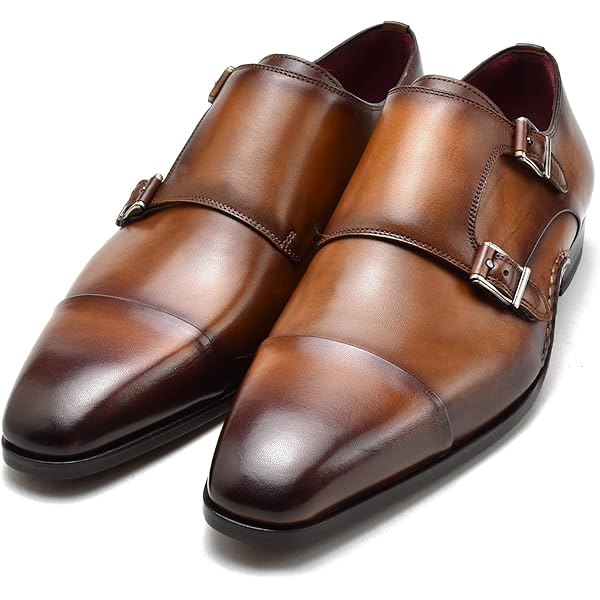 マグナーニ オパンケ製法 モンクストラップ ライトブラウン 25.0cm位 Amazon | [Magnanni] マグナーニ ダブルモンク ストラップ オパンカ