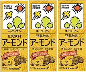 Amazon キッコーマン 豆乳飲料アーモンド 0ml 3本 豆乳 豆乳飲料 通販