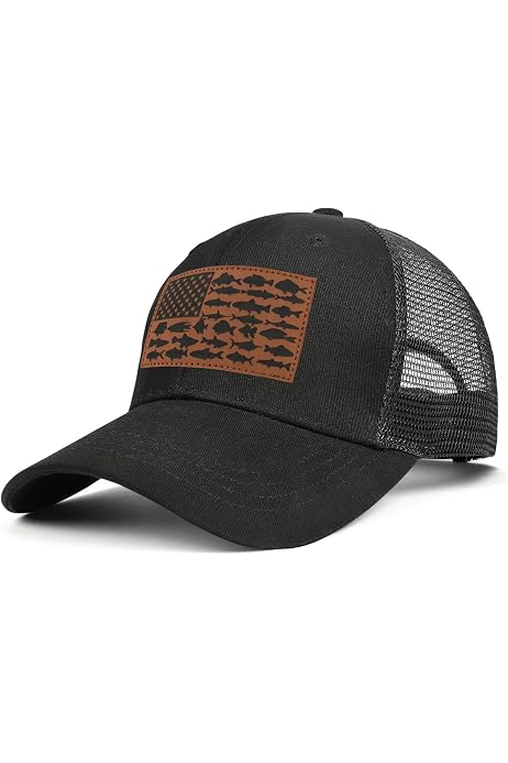 American Fish Flag Trucker Hats 