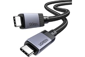 UGREEN USB Cケーブル 240W 4K/60Hz映像出力 USB3.2 Gen2/10Gbps 高速転送 PD3.1超急速充電 1M | UHD ビデオ出力に対応、E-markerスマートチップ内蔵、データ転送同期、高耐久ナイロン編み、 iPhone 18 Pro/17/16/15/iPhone Duo/MacBook/iPad/ThinkPad/Dell XPS/Galaxy等