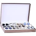 BodyJ4You Cufflink 12 Pairs Two Tone Classy Men's Cuff Links Elegant Gift Box