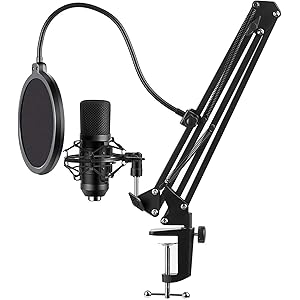OOWOLF(オーウルフ) マイクスタンド マイクアーム ポップガードセット卓上マイクスタンド 耐荷重2KG コンデンサ…