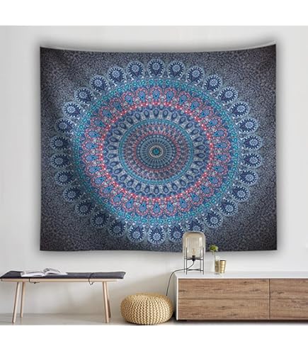Amazon.co.jp: GLYYJP 曼荼羅タペストリー インドの曼荼羅多色