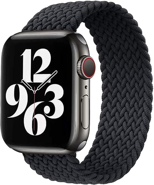 Compatible Apple Watch Band, Braided Solo Loop, Braided Band, Sport Band, Replacement Strap, Soft Silicone Yarn Blend Recycled Yarn Material, Shock Resistant, Sweatproof, Series Ultra2/Ultra/SE2/SE/10 - 1