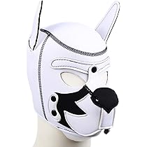 Amazon.co.jp: NOQINHOO 犬マスク 全頭 ラバー DOG 動物マスク
