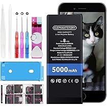 Amazon | ElephantStory For iPhone 8 バッテリー 5000mAh 大容量 互換