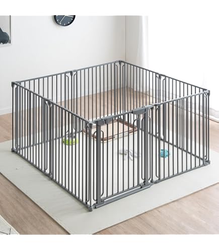 Amazon | タンスのゲン ペットサークル 8枚セット【実用新案登録】木目