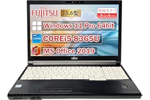 【整備済み品】富士通 LIFEBOOK A749 15.6型 第8世代CPU Core i5-8365U /Windows11 Pro/MS Office2019搭載/初期設定不要/Webカメラ/テンキー搭載/内蔵WIFI/Bluetooth/HDM