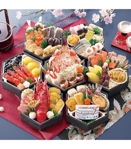 Amazon.co.jp: 2027【 懐石料理 おの】 特選 おせち 三段重（4人前