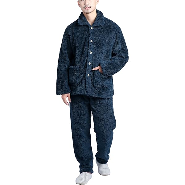 Amazon | [レコーン] パジャマ メンズ もこもこ ルームウェア 冬 裏